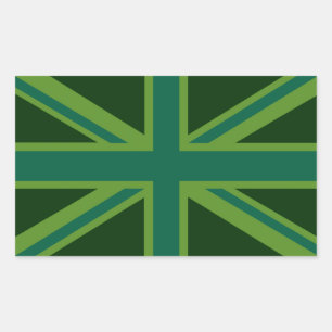Achtergrond groene Blauwgroen vlag vlag vlag vlag Rechthoekige Sticker