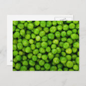 Achtergrond groene erwten briefkaart (Voorkant / Achterkant)