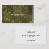 Achtergrond groene gemarmerde steen visitekaartje (Voorkant / Achterkant)