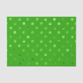 Achtergrond groene metallische faux Foil Polka Dot Tissuepapier