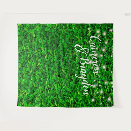 Achtergrond groene wand-bruiloft van windende lamp wandkleed (Voorkant (horizontaal))