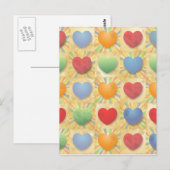 Achtergrond hart briefkaart (Voorkant / Achterkant)