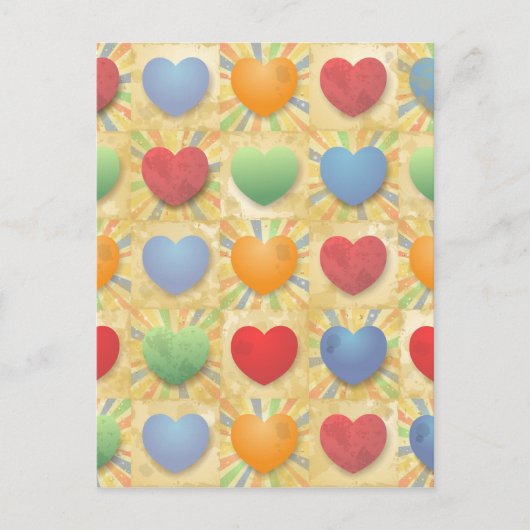 Achtergrond hart briefkaart (Voorkant)
