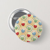 Achtergrond hart ronde button 5,7 cm (Voorkant /achterkant)