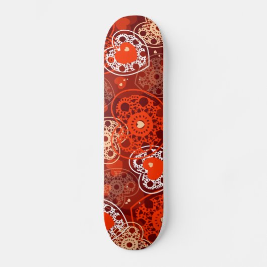 Achtergrond hart, schaats skateboard (Voorkant)