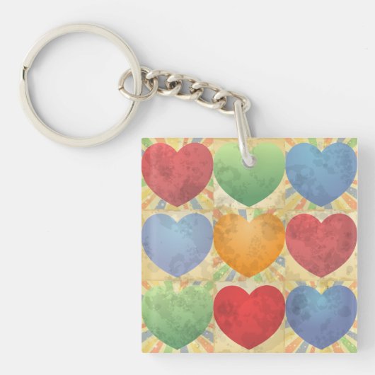 Achtergrond hart sleutelhanger (voorkant)