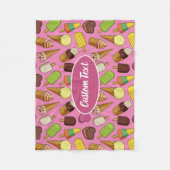 Achtergrond Ice Cream Fleece Deken (Voorkant)