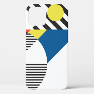 Achtergrond in retro moderne stijl iPhone 12 hoesje