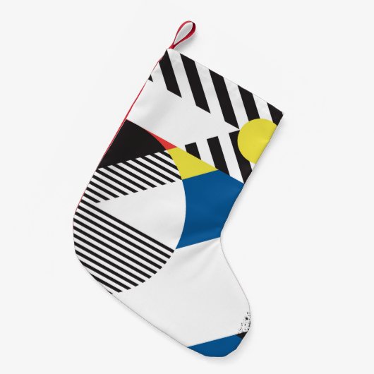 Achtergrond in retro moderne stijl kleine kerstsok (Voorkant (Hangend))