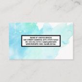 Achtergrond in waterverf visitekaartje (Achterkant)