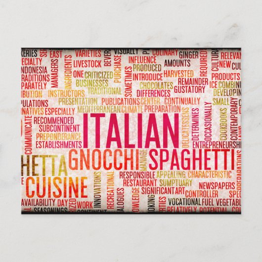 Achtergrond Italiaans menu Voedsel en Cuisine (Voorkant)