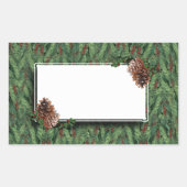 Achtergrond kerstbomen met Label (Voorkant)