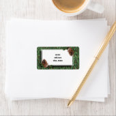 Achtergrond kerstbomen met Label (Insitu)