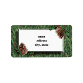 Achtergrond kerstbomen met Label (Voorkant)