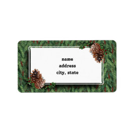 Achtergrond kerstbomen met Label