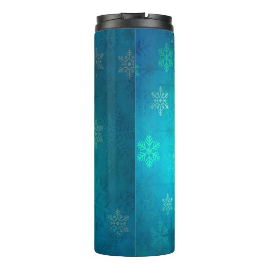 Achtergrond kerstster thermosbeker (Achterkant)