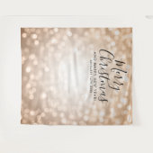 Achtergrond Kerstvakantie Roze Gouden Bokeh Lichtj Wandkleed (Voorkant (horizontaal))