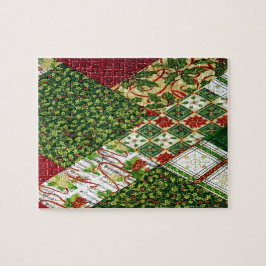 Achtergrond kerstvierkant legpuzzel (Horizontaal)