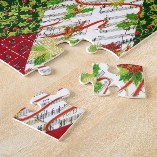 Achtergrond kerstvierkant legpuzzel (Zijkant)