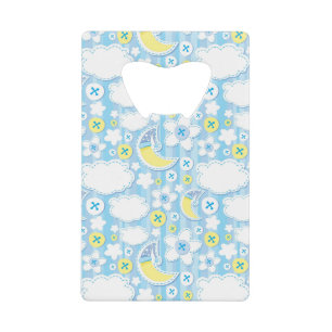 Achtergrond kind kredietkaart flessenopener