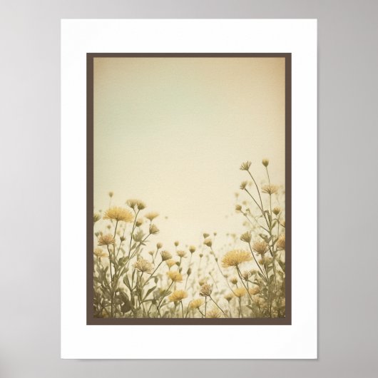  achtergrond kleine bloemetjes Poster Wall Art (Voorkant)