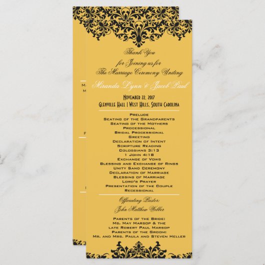 Achtergrond kleur bruiloft programma wijzigen (Voorkant / Achterkant)