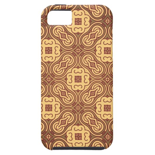Achtergrond kleurig retropatroon Case-Mate iPhone case (Achterkant)
