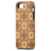 Achtergrond kleurig retropatroon Case-Mate iPhone case (Achterkant Links)