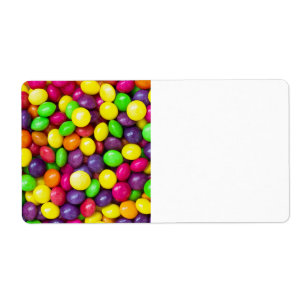 Achtergrond kleurig snoep etiket