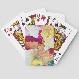 Achtergrond kleurige wasvaar pokerkaarten