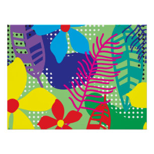 Achtergrond kleurrijke bloemen perfect poster