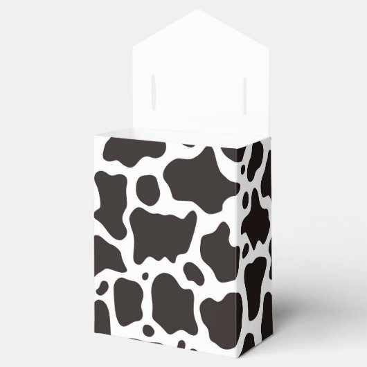 achtergrond koe patroon bedankdoosjes (Geopend)