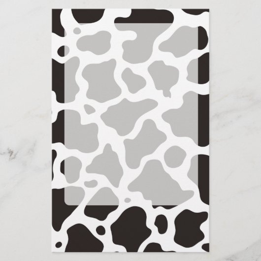 achtergrond koe patroon briefpapier (Voorkant)