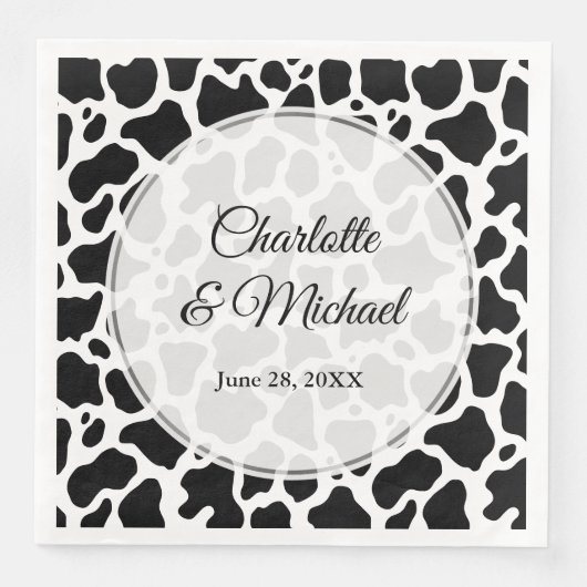 Achtergrond koe Patroon Servet (Voorkant)