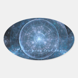 Achtergrond kosmos 001 ovale sticker