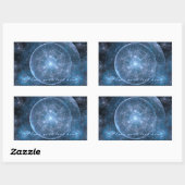 Achtergrond kosmos 001 rechthoekige sticker (Vel)