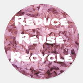 Achtergrond kreukpapier ronde sticker (Voorkant)