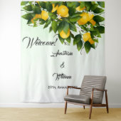 Achtergrond Lemon Fruit Wedding Wandkleed (In situ)