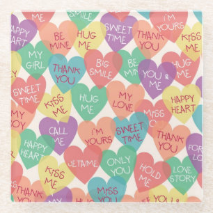 Achtergrond Liefde vorm Glazen Onderzetter