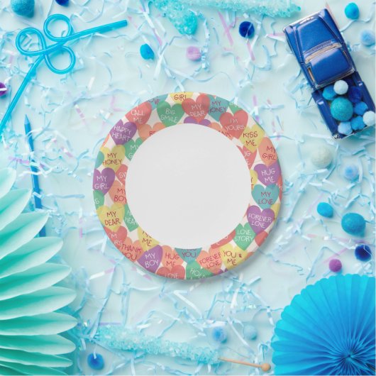 Achtergrond Liefde vorm Papieren Bordje (Feest)