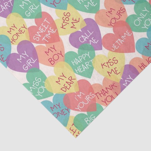 Achtergrond Liefde vorm Tissuepapier (Detail)