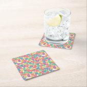 Achtergrond Liefde vorm Vierkante Kartonnen Onderzetter (Insitu)