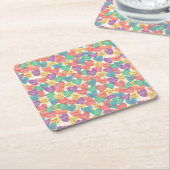 Achtergrond Liefde vorm Vierkante Kartonnen Onderzetter (Schuin)