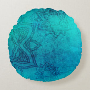 Achtergrond mandala grunge textuur rond kussen