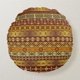 Achtergrond met Afrikaanse etnische motieven Rond Kussen