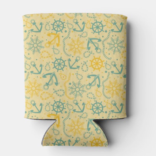 Achtergrond met anker, touwen blikjeskoeler (Achterkant)