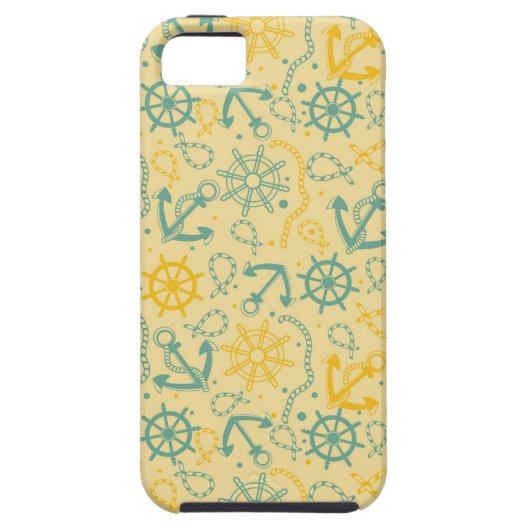 Achtergrond met anker, touwen Case-Mate iPhone case (Achterkant)