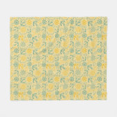 Achtergrond met anker, touwen fleece deken (Voorkant (Horizontaal))