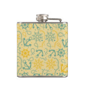 Achtergrond met anker, touwen heupfles (Achterkant)