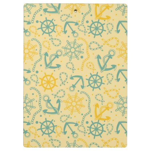 Achtergrond met anker, touwen klembord (Achterkant)